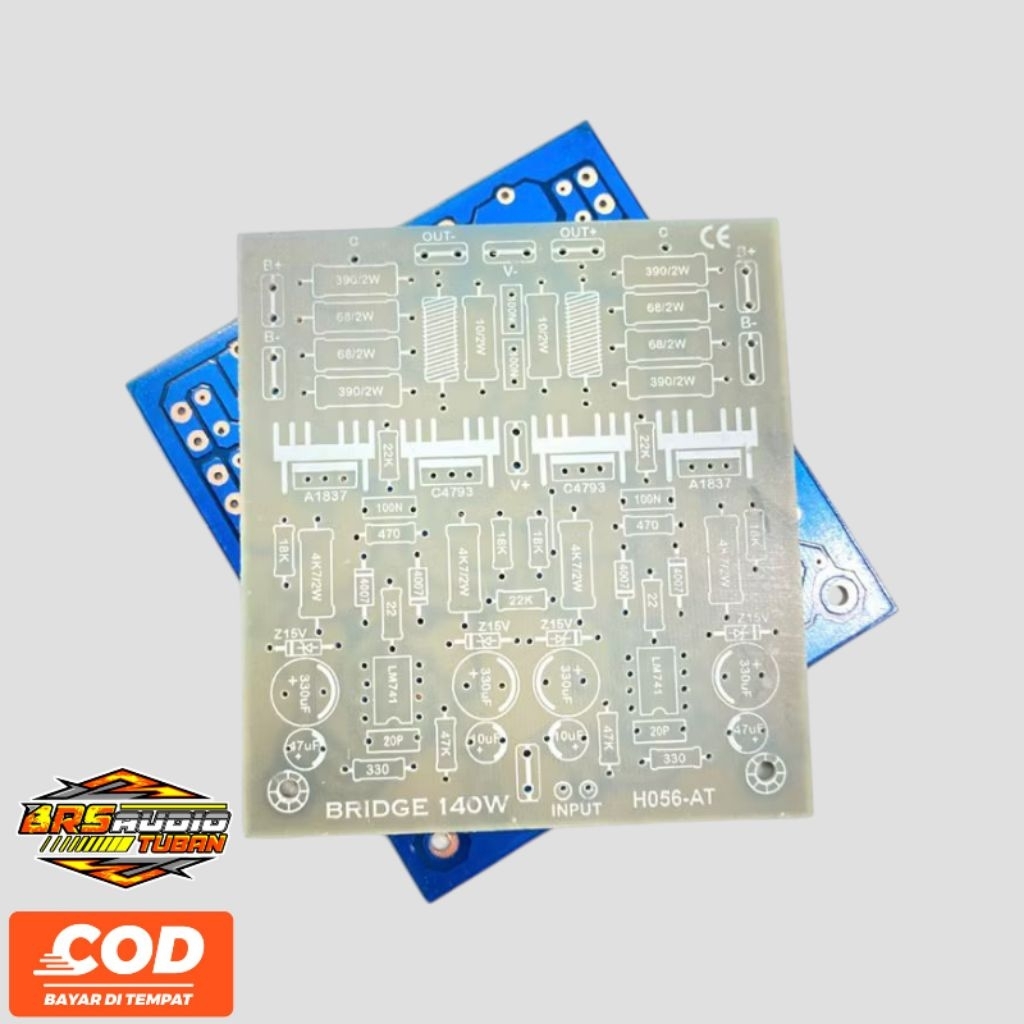 Pcb Driver 140watt BTL สะพานไฟเบอร์ fr4