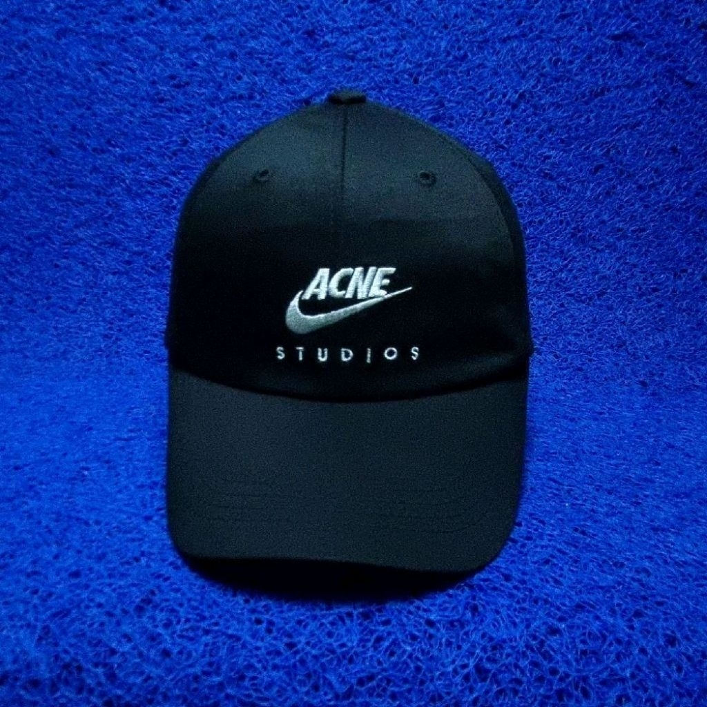 Acne studios หมวกแก๊ปลําลอง สีดํา