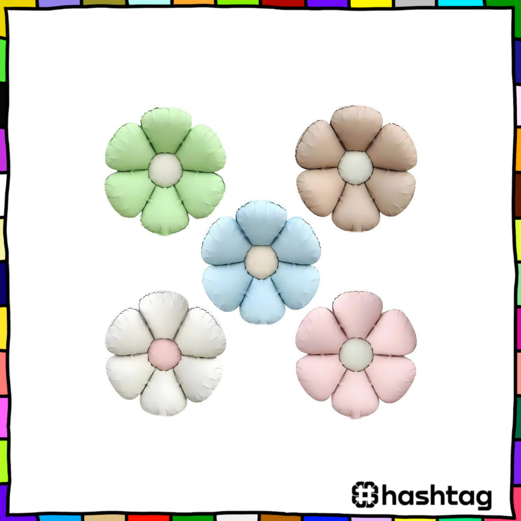 Hastag_iD Pastel Matte Daisy Flower Character ฟอยล์บอลลูน Y3897