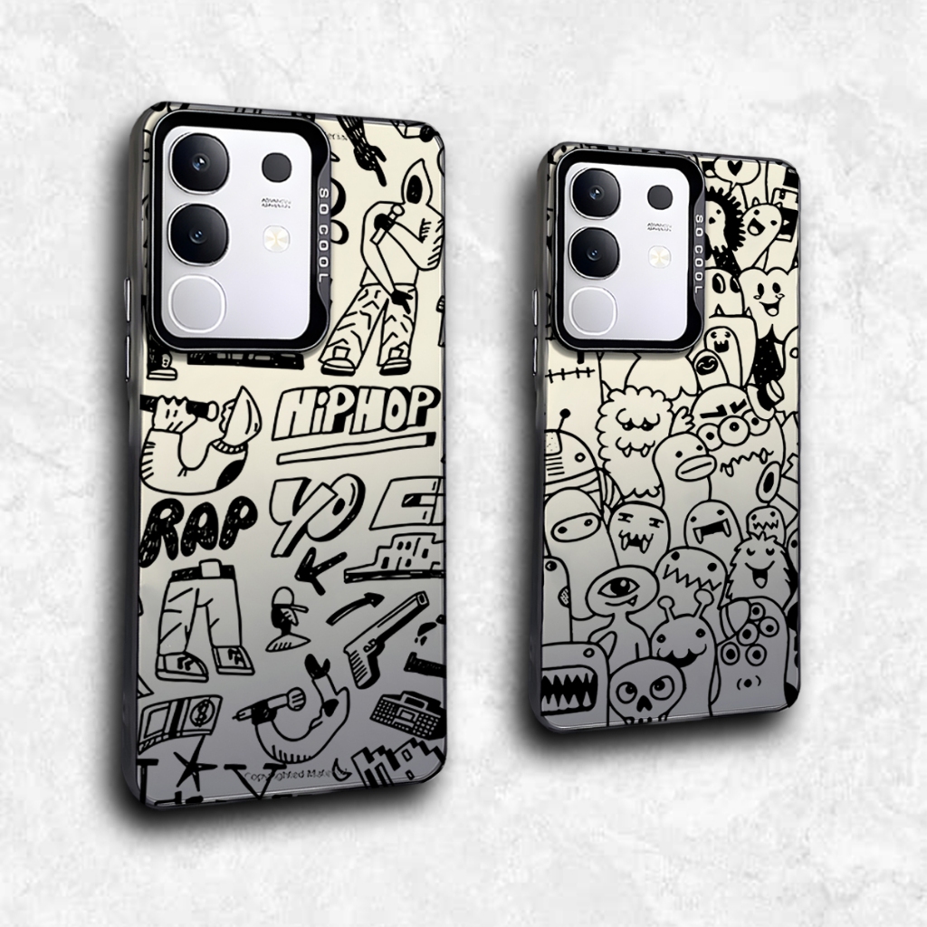 RN69 Doodle Grafitti กรณี Vivo series สําหรับ Vivo Y29 4G Y19S V50 V40 V50 Lite V40 Lite Iqoo Z9 5G 