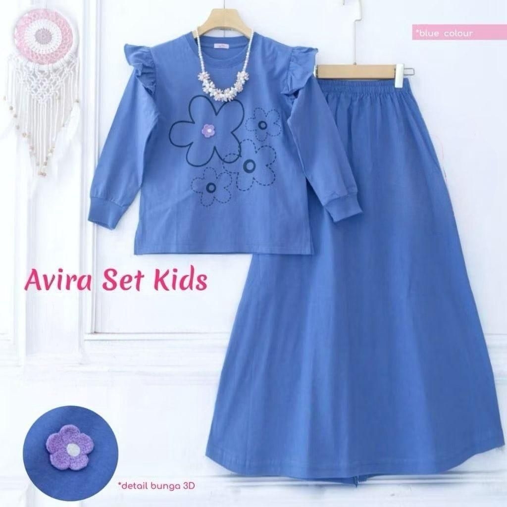 AVIRA SET KIDS (7 ปี - 15 ปี) CARGO SKIRT TEEN CRINCLE PRINTING // AVIRA SET // ONESET