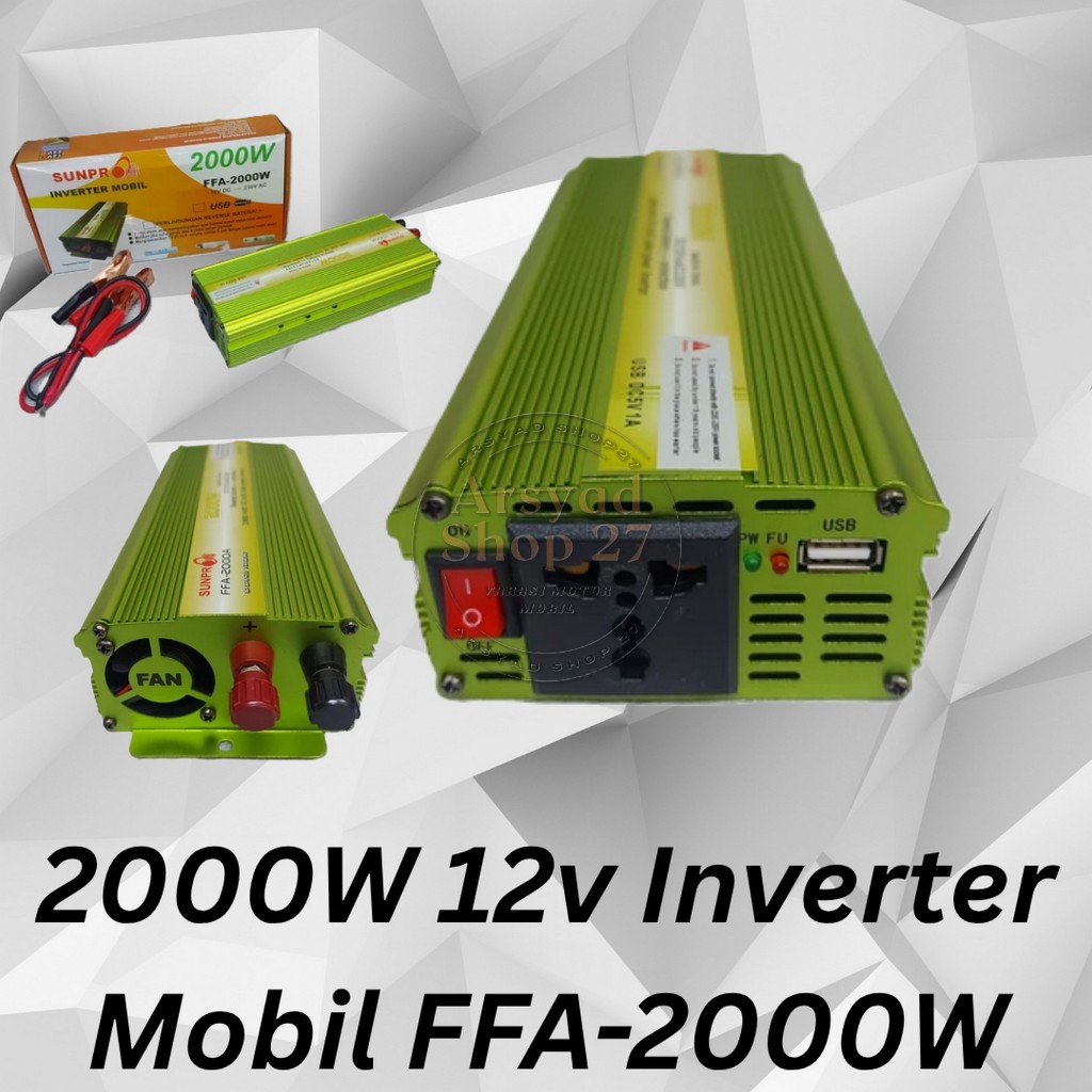 อินเวอร์เตอร์ 2000W 12v power Inverter Sunpro FFA-2000W