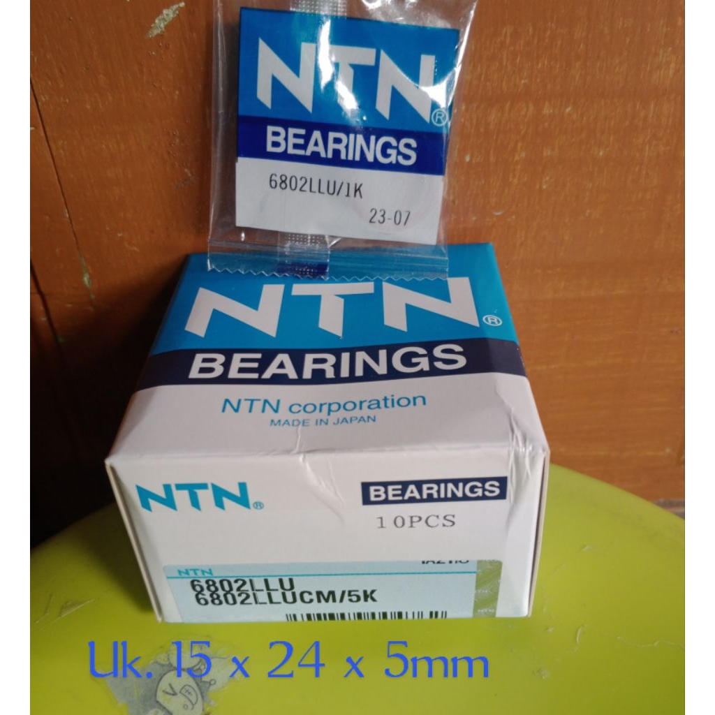 แบริ่ง 6802 Laher Klaher Ball Bearing NTN 6802 LLU Bearing Rubber Cap