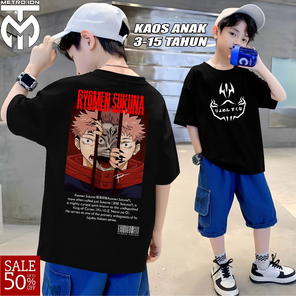 RYMEMEN SUKUNA PREMIUM CHILDRENS T-SHIRT / JUJUTSU KAISEN / เสื้อยืด DISTRO