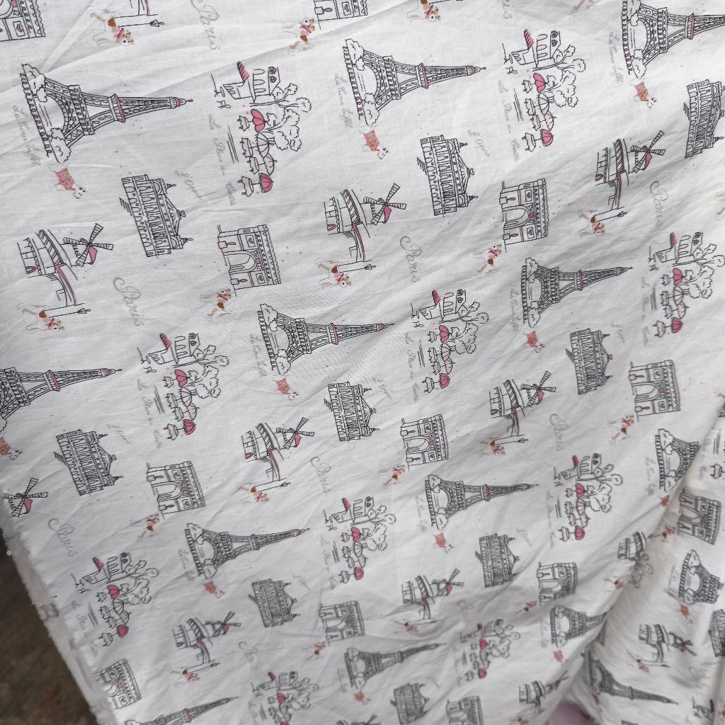 KATUN ผ้าคอตตอน Poplin ลาย Paris – เนื้อสัมผัสหรูหรา หรูหรา หรูหรา หรูหรา หรูหรา หรูหรา และบานสําหรั