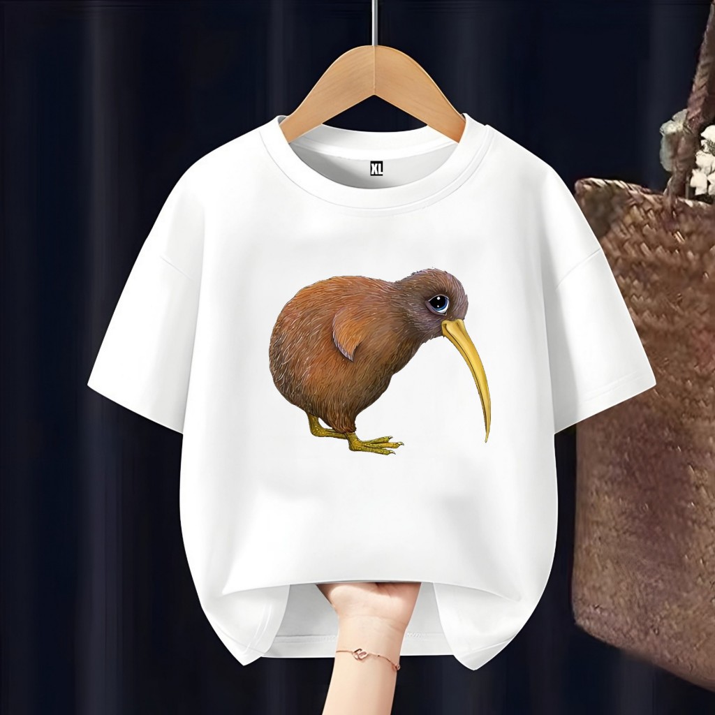 KIWI BIRD FAT CUTE KIWI BIRD CHILDRENS เสื้อยืดฟรี CUSTOM NAME