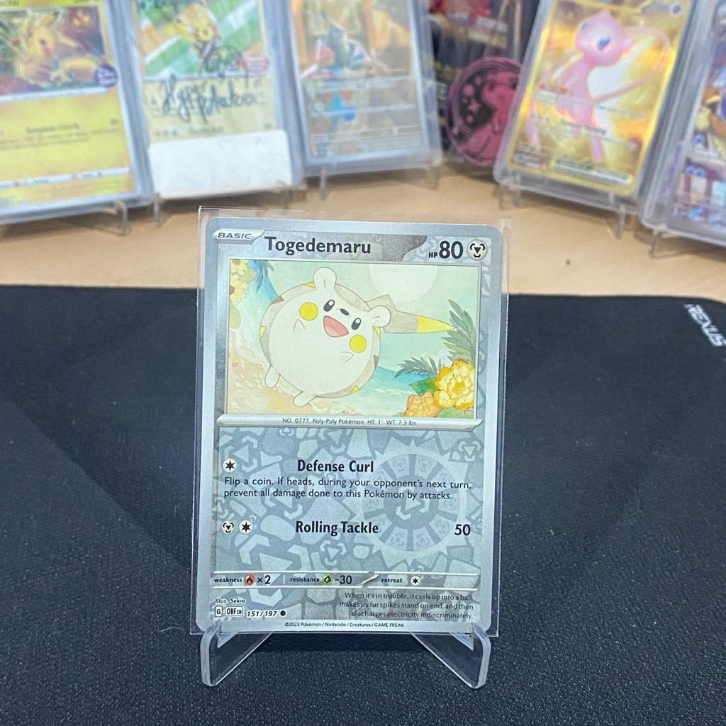 Togedemaru 151 /197 Reverse Holo (OBF) TCG Pokemon Obsidian Flames ENG 2023