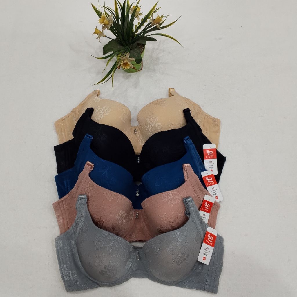 ใหม่Elena Bra E24100 Thin Foam Underwire Bra 34B - 40B ชุดชั้นในสตรี BH