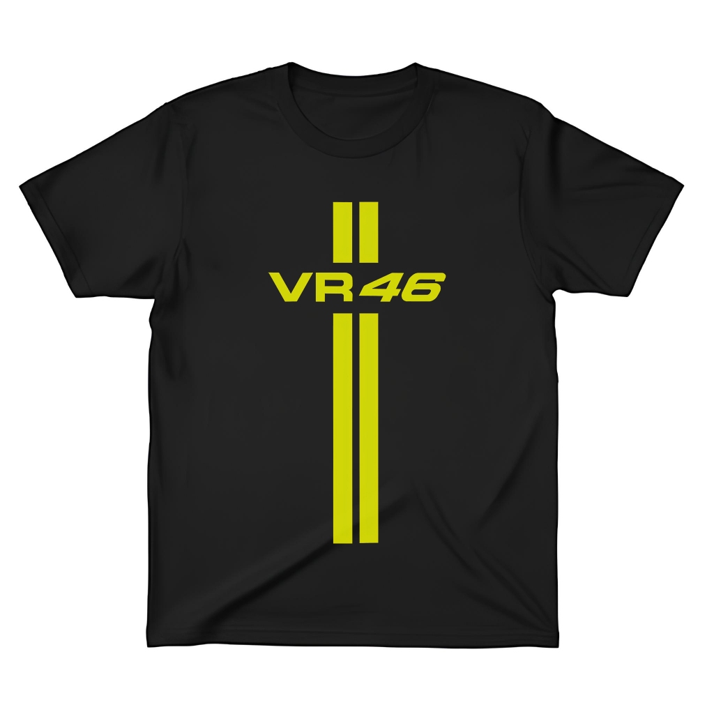 VR46 Racing Team เสื้อยืดผ้าฝ้ายหวี Unisex Distro Clothing