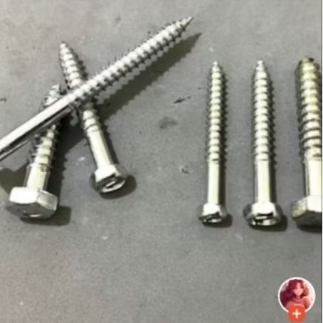 Lag Screw/White Deskrup, m3/8x3, 14 คีย์