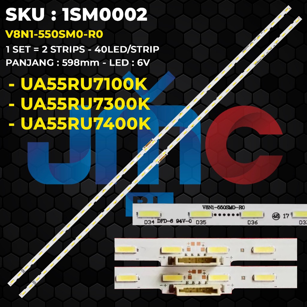 Samsung ไฟแบ็คไลท์ทีวี 55 นิ้ว UA55RU7100K UA55RU7300K UA55RU7400K V8N1-550SM0-R0