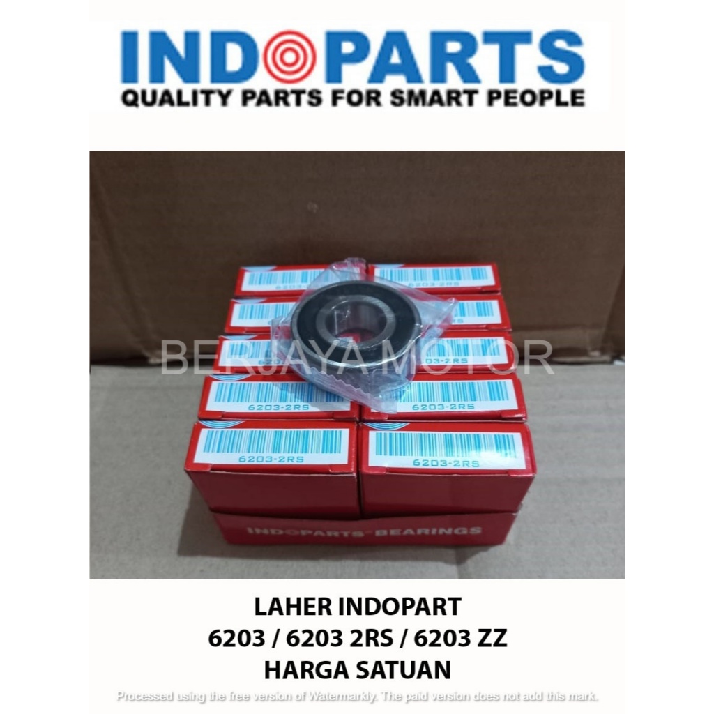 บรรจุุภัณฑ์ COTENTS 10 ชิ้น LAHER BEARING 6203 6203 2RS 6203 ZZ INDOPART