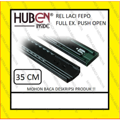 HUBEN FEPO 35 ซม. Push To Open Full Extension Drawer Rail Tip บน PTO