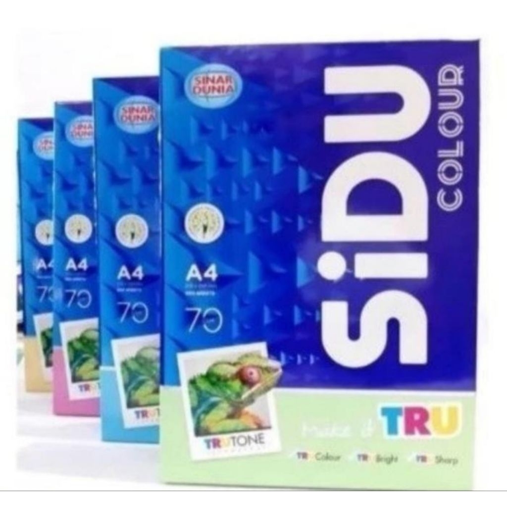 กระดาษสี A4 sidu hvs จํานวน 70 แกรม