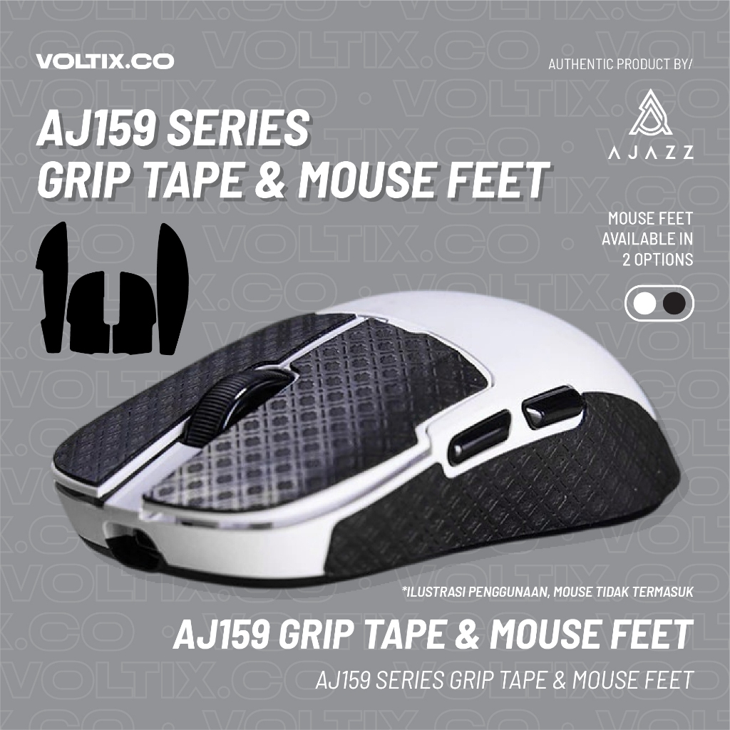 Ajazz AJ159 Series Non Slip Matt Anti Slip Grip Tape สติกเกอร์ Garskin พร้อมตีนเมาส์