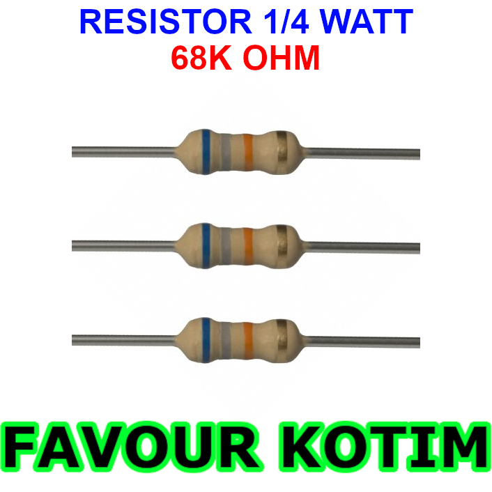 RESISTOR 68K OHM 1/4 WATT 5% R 1/4 W 0.25W 5 PERCENT FVKOTIM