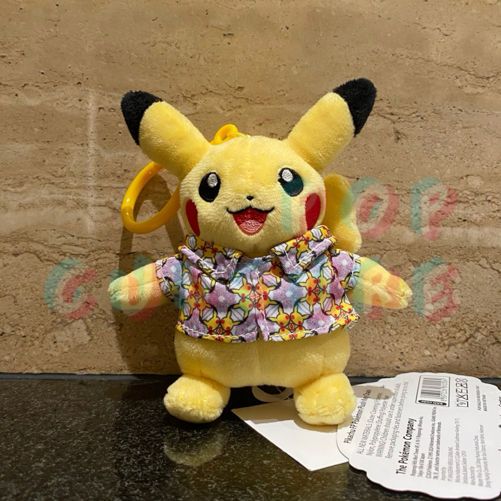GANTUNGAN PIKACHU FLOWER PLUSH CHARM / JISOO BLACKPINK / POKEMON JOURNEY BATIK / กระเป๋าพวงกุญแจตุ๊ก