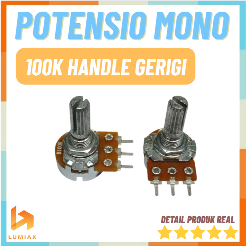 Potentiometer 100K Mono Potentiometer 100 กิโลโพเทนชิโอมิเตอร์โมโน 100 K