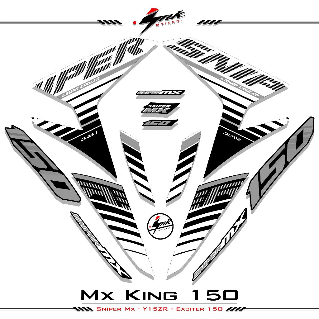 Striping Mx King 150 Sticker Y15zr Sticker Mx King150 Sniper150 Mxi Jupiter Mx Ink. Motif สติ๊กเกอร์