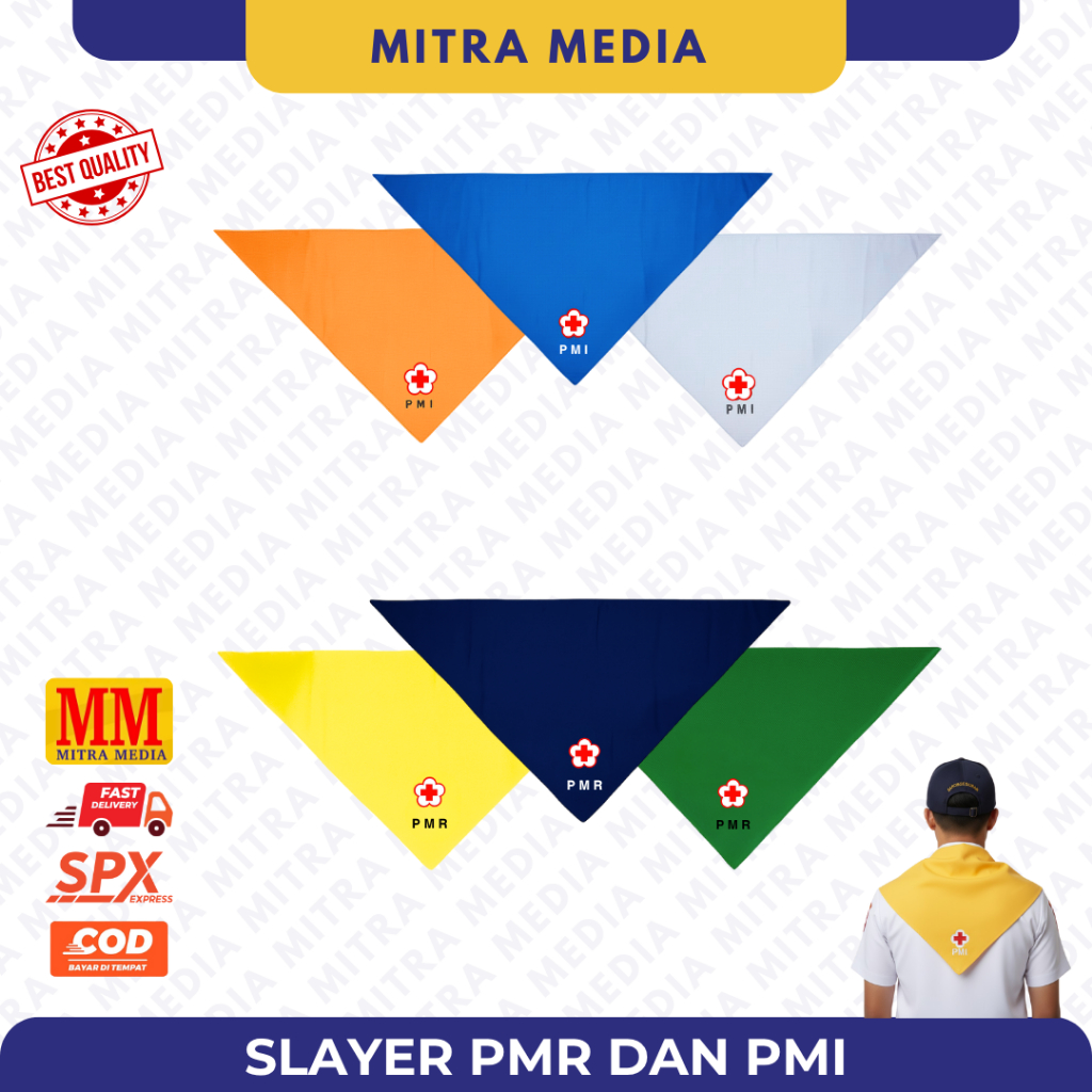 KATUN PMI และ PMR TRIANGLE SLAYER COTTON / SCARF / SCARF PREMIUM COTTON MATERIAL / OVERSEAM