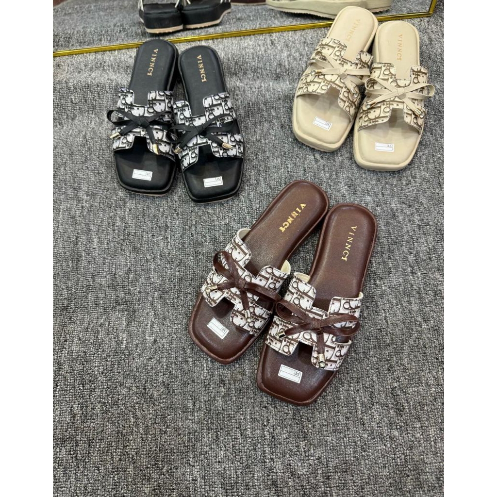 รองเท้าแตะ Dori Vinnci Flatfoam FREE BOX| รองเท้าผู้หญิง | รองเท้าส้นสูงปาร์ตี้อินเทรนด์ | รองเท้าส้