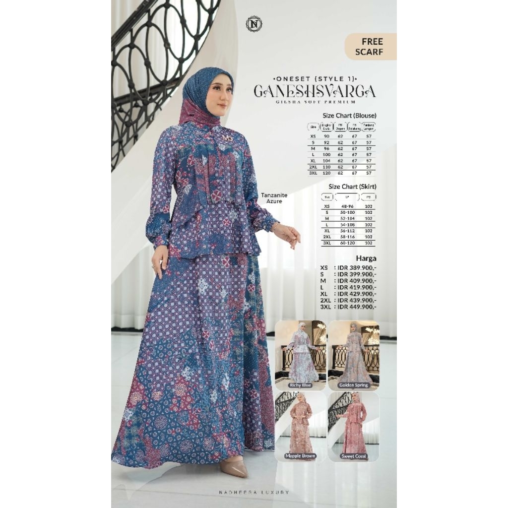 GANESHSVARGA ONE SET ORIGINAL NADEHEERA LUXURY