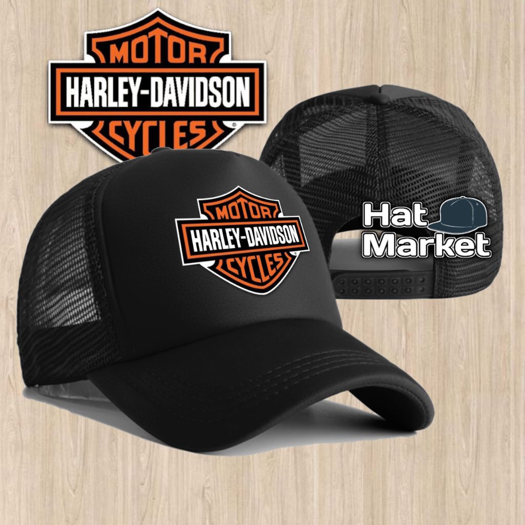 HARLEY DAVIDSON - หมวกตาข่ายมอเตอร์ไซค์ หมวกแก๊ปแฟชั่น ไม่จํากัดเพศ