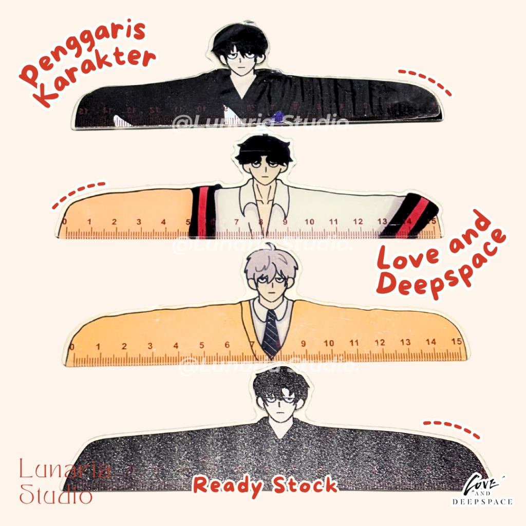 ไม้บรรทัดตัวละคร Love and Deepspace