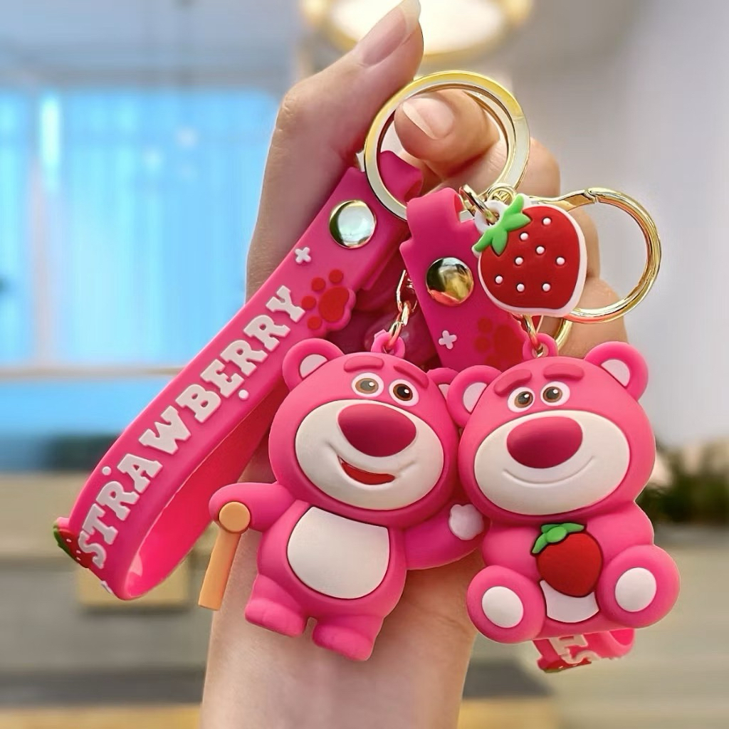 GANTUNGAN 3D LOTSO CARTOON DESIGN SILICONE STRAP KEYCHAIN LOTSO KEYCHAIN