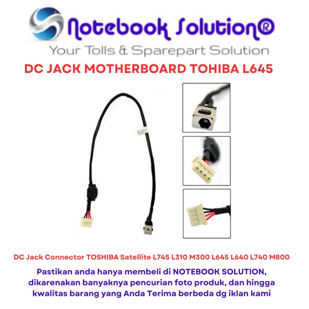 แจ็ค Dc เมนบอร์ด Labtop toshiba Satellite L645 L640 series
