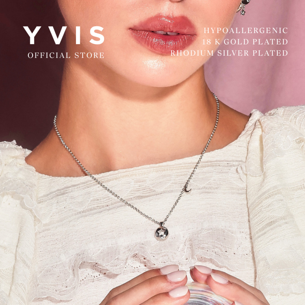 YVIS สร้อยคอ Sandman - สร้อยคอไฮโปอัลเลอร์เจนิกชุบทอง 18K และ Silver Rhodium Plated