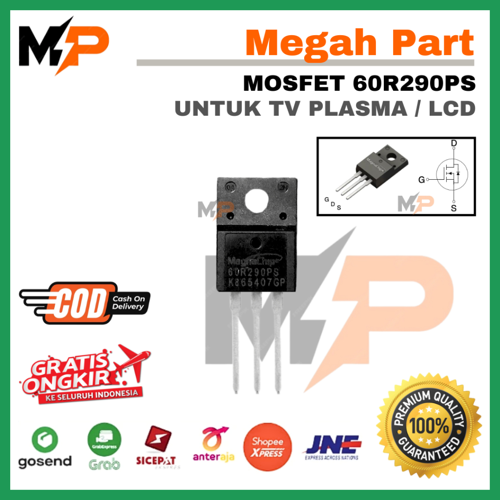 TR Mosfet 60R290PS ORIGINAL TV Plasma LCD LED Small Body - TR 60R290PS 60R290 PS - TR TV Plasma LCD 