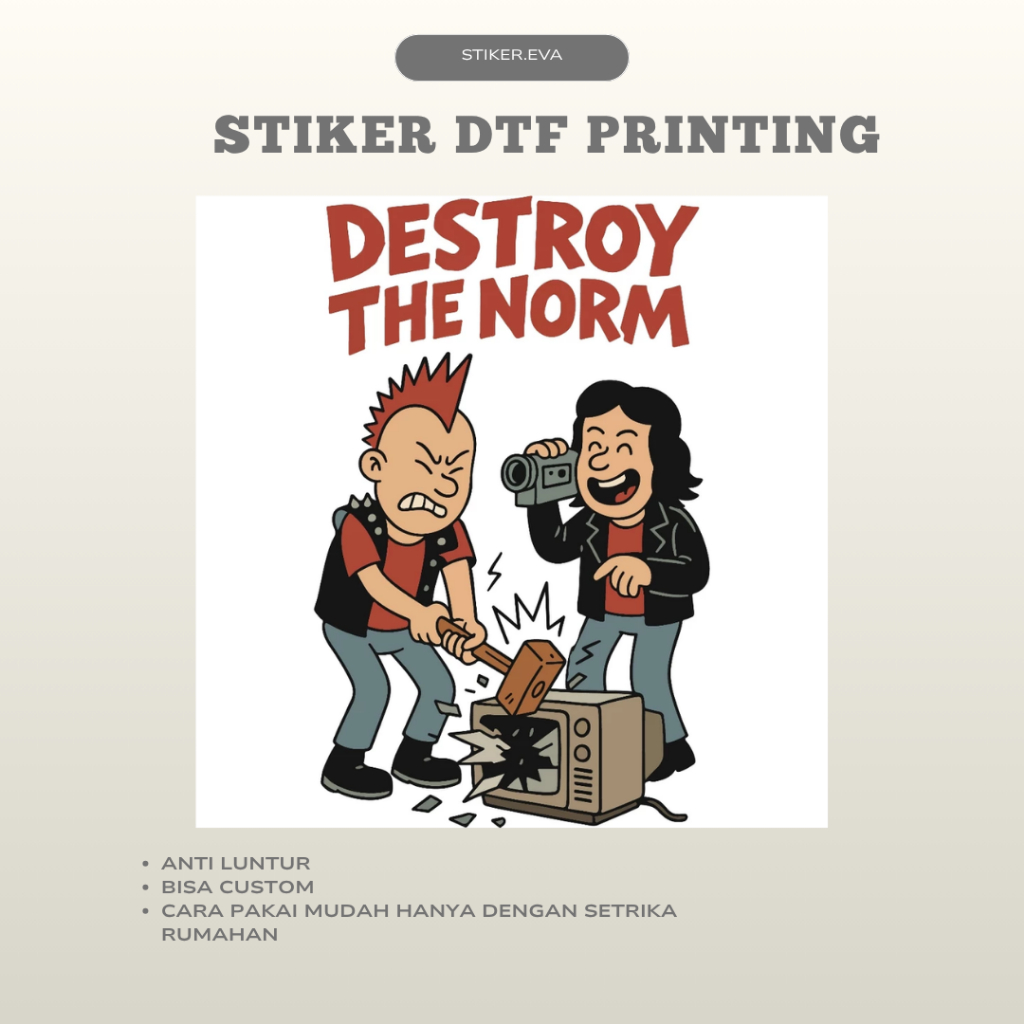 IRON-ON SCREEN PRINTING DTF SCREEN PRINTING PUNK THEME