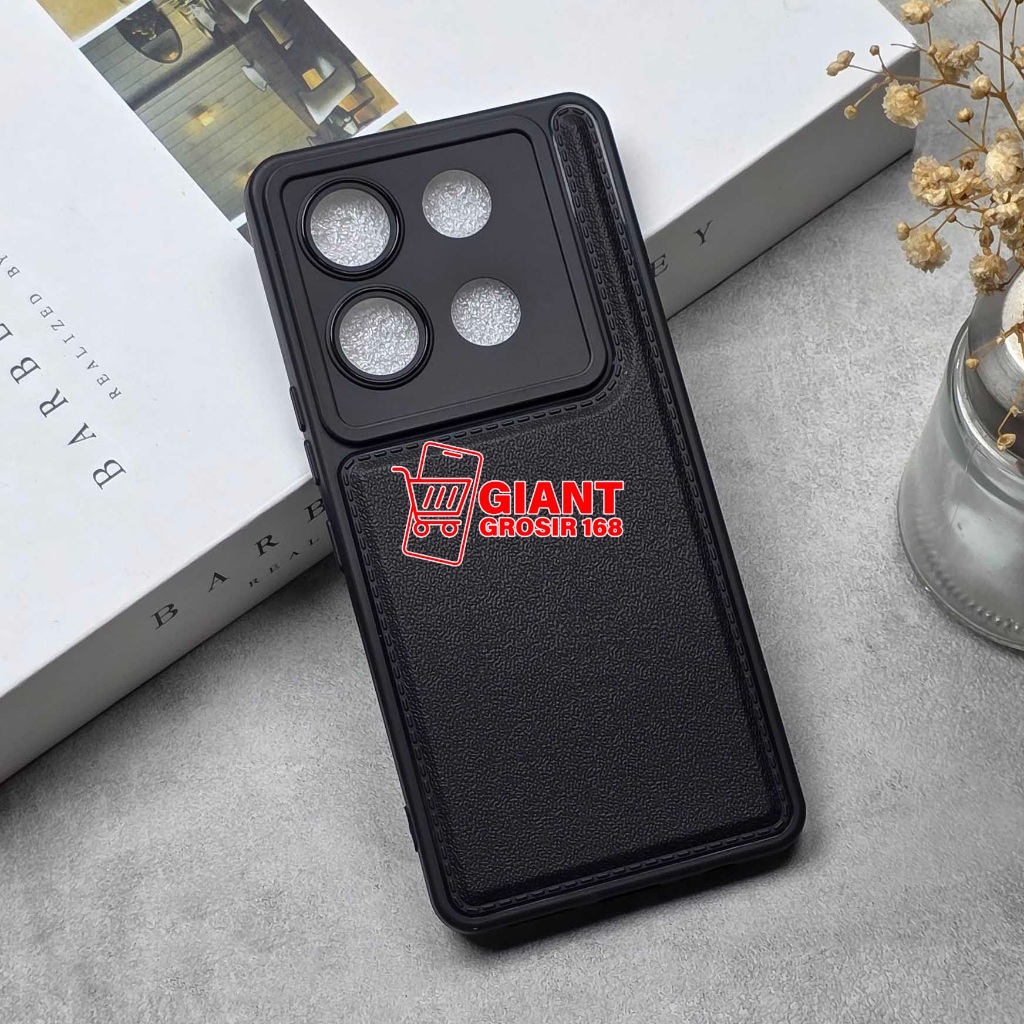 Softcase Leather Pro Macaron Black Infinix GT 10 Pro Infinix GT 20 Pro