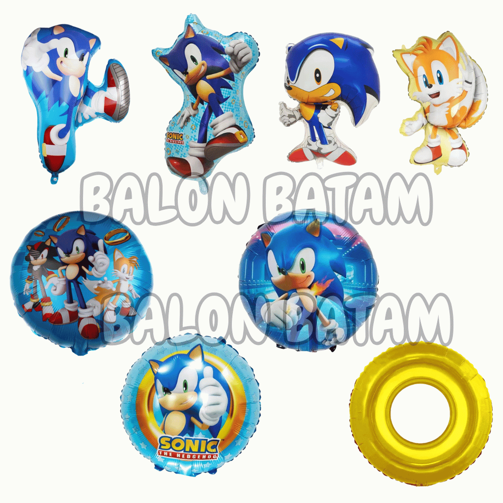 ลูกโป่งฟอยล์ตัวละคร Sonic Round Sonic Tails