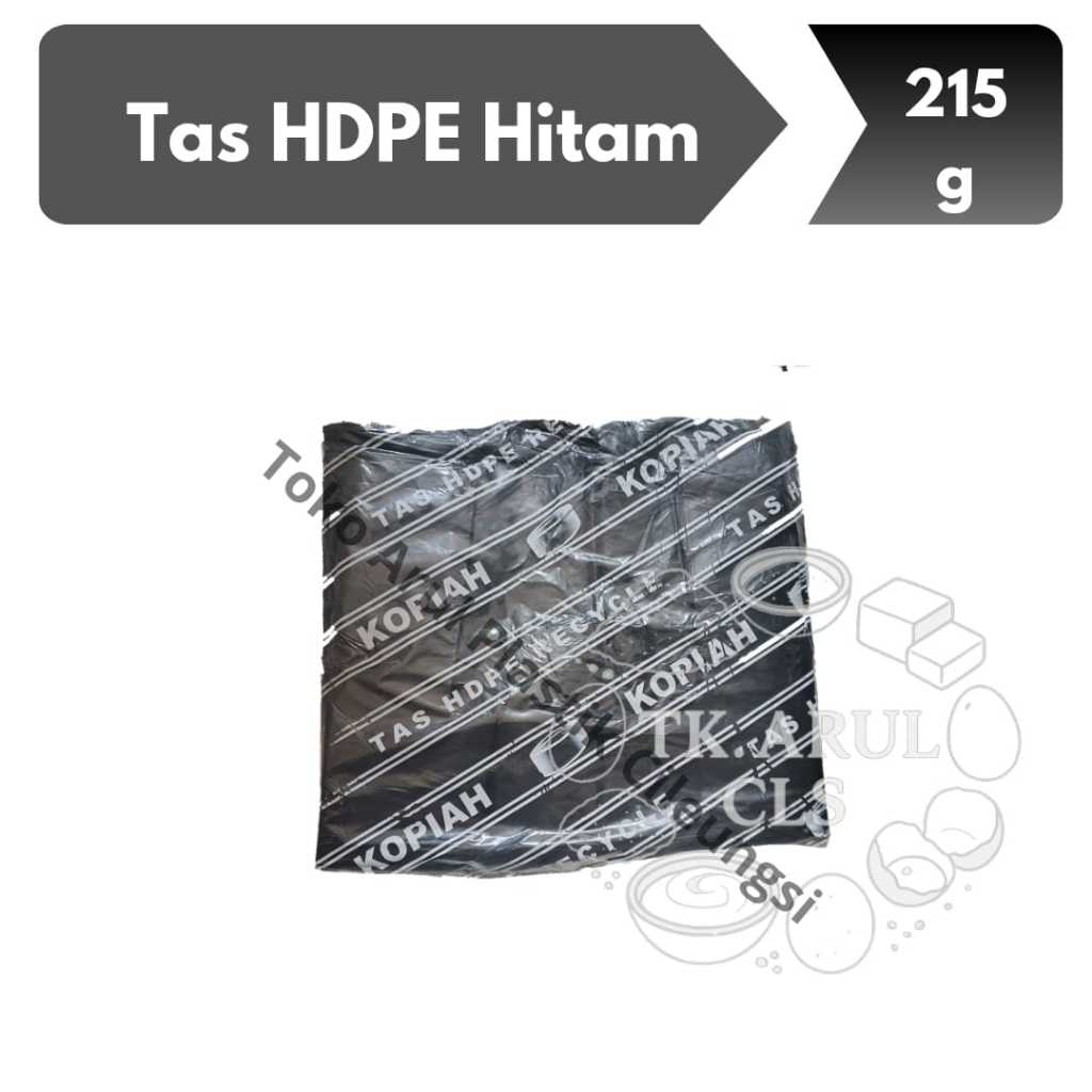 ถุงพลาสติก HDPE สีดํา Kopiah