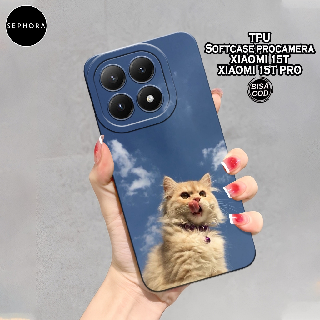 HP เคส Xiaomi 15T/15T Pro 2025 ล่าสุด - เคสแมวแฟชั่น - Xiaomi 15T/15T Pro Softcase - เคสกล้อง Pro - 