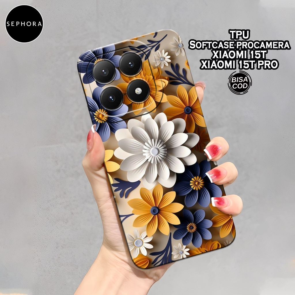 HP เคส Xiaomi 15T/15T Pro 2025 ล่าสุด - เคสดอกไม้แฟชั่น - Xiaomi 15T/15T Pro Softcase - เคสกล้อง Pro