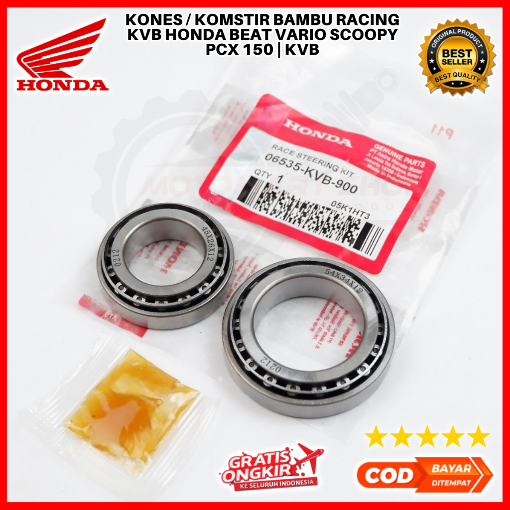 คอลัมน์พวงมาลัยไม้ไผ่แข่งรถKVB Honda Beat Vario Scoopy PCX 150 | ลูกบาศก์เมตร KVB KVB