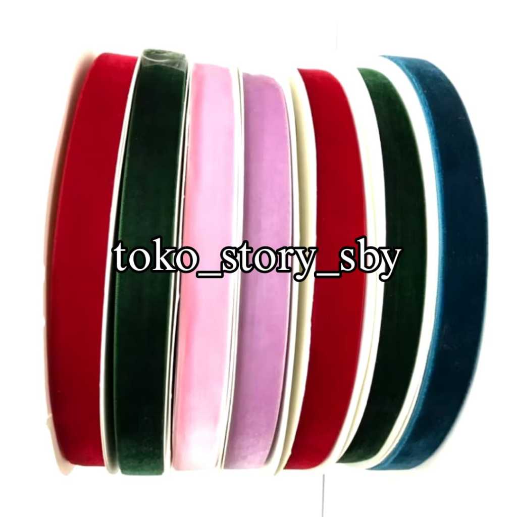 WHOLESALE 10 YARD & 25 YARD | 2.5 ซม | PREMIUM PLAIN VELVET / VELVET RIBBON / VELVET RIBBON