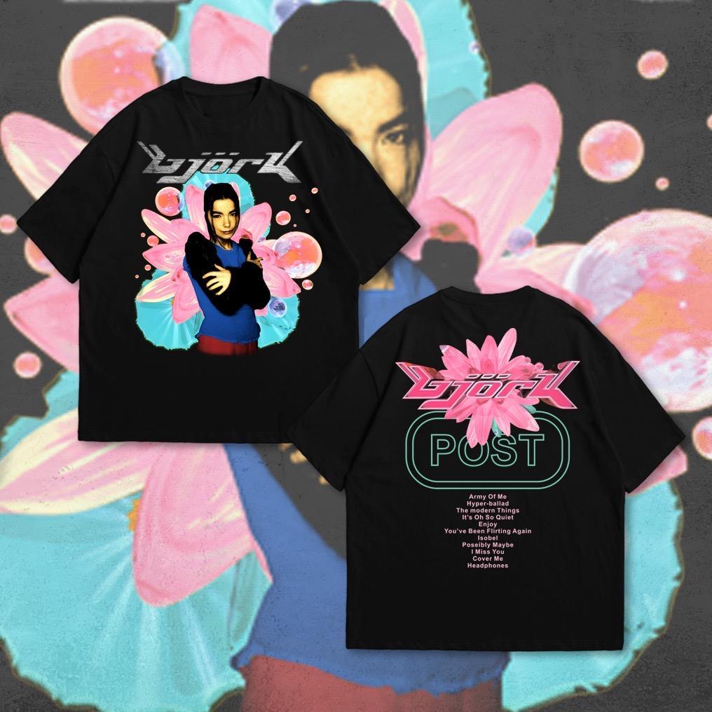 เสื้อยืด P&B Oversize BJORK - เสื้อยืด Vintage Bjork Oversize Black 20s