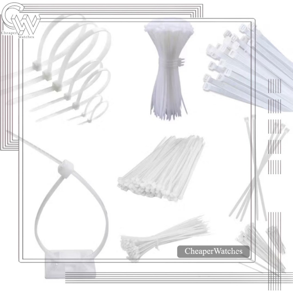 เคเบิ้ลไทร์ขนาด25ซมเนื้อหา100ชิ้นไนล่อนเคเบิ้ลผูกคลิปเคเบิ้ลเรียบร้อยเชือก | CW CW CW