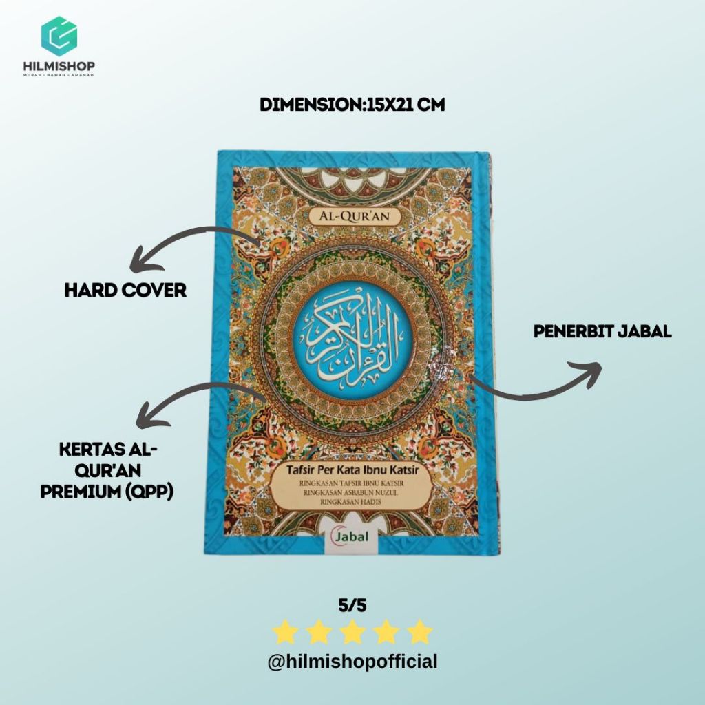 Mushaf Per Word Ibn Kathir A5 "Ibn Kathir Word-by-Word Mushaf A5 – Official Edition