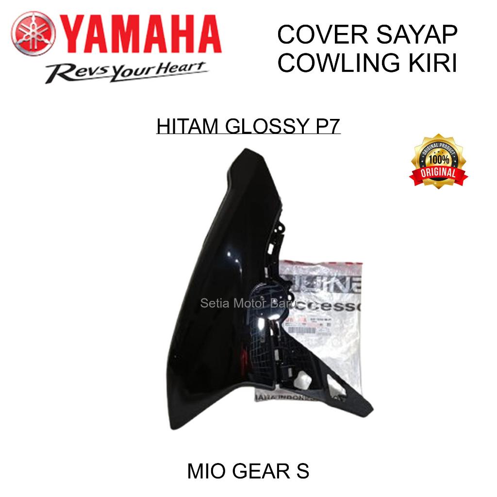 Glossy สีดําซ้าย Cowling แผง Wing Cover P7 Mio Gear S Original Yamaha B3W-F835U-00-P7