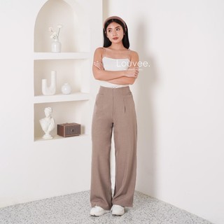 Louvee - Elena Pants Celana Kulot Kantor Formal Wanita Semiwool Premium