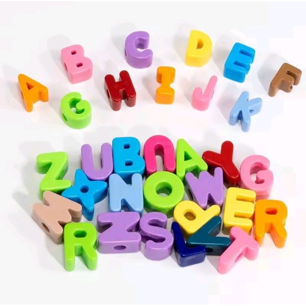 ขนาดใหญ่ ALPHABET LETTER BEADS LUXURY 3D LETTER BEADS