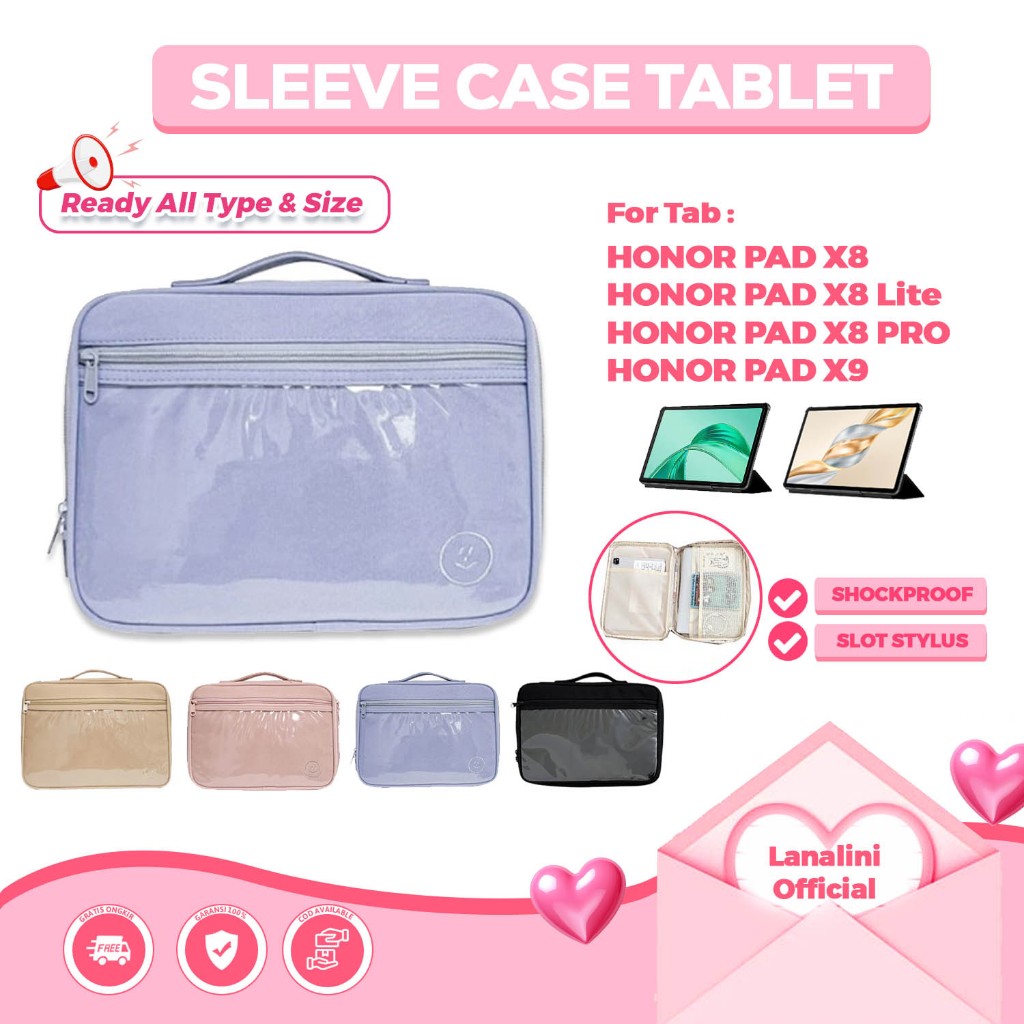 Honor Pad 9 8 12.1 12.1 "2025 X9 X8a 11 11.5 นิ้วกระเป๋าแขน Stylus Storage Slot กันกระแทก Anti-Shock