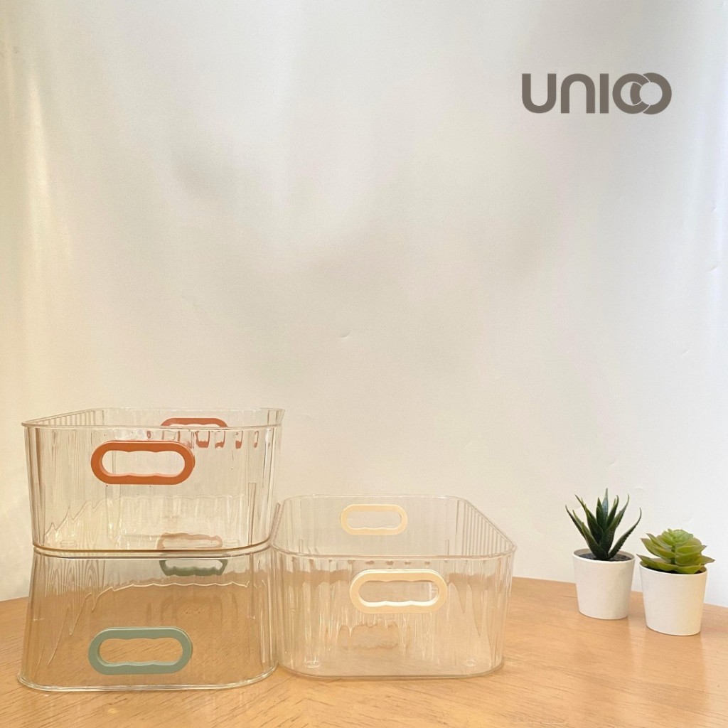 กล่องเก็บตะกร้าเครื่องสําอางอเนกประสงค์แบบใส - ที่เก็บของ Unico Luxora