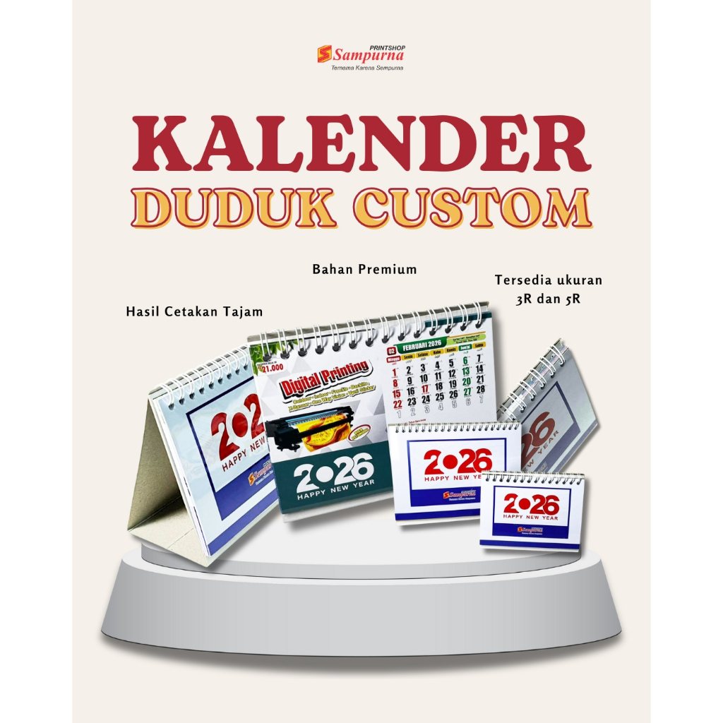 CUSTOM CALENDAR 2026/TABLE CALENDAR/SPIRAL CALENDAR/900 CALENDAR/CALENDER