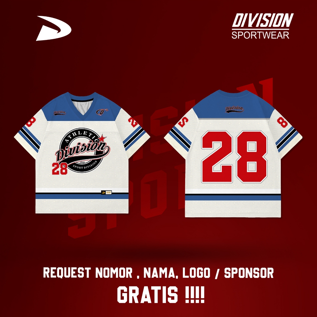 JERSEY STREETWEAR OVERSIZE DVS SPORT 28 CREAM // DVS SPORTWEAR